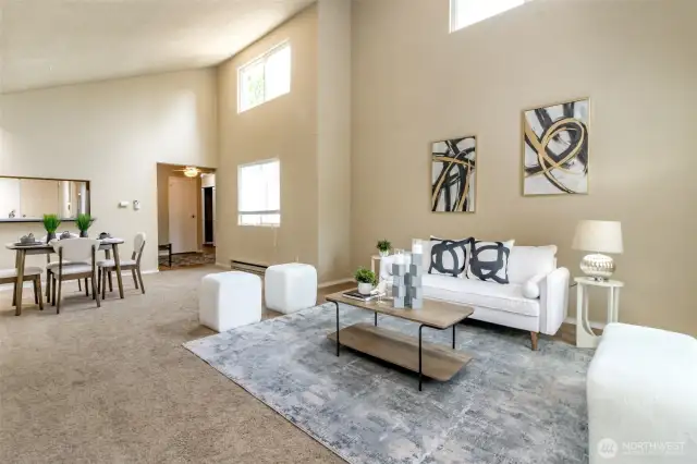 High ceilings and natural light