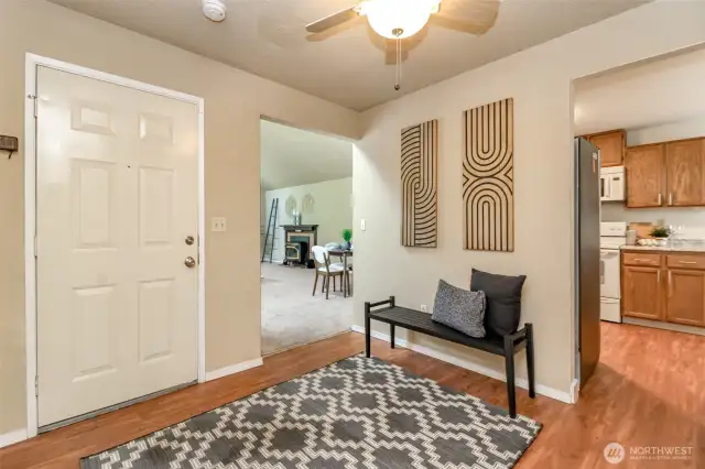 Large, inviting entry