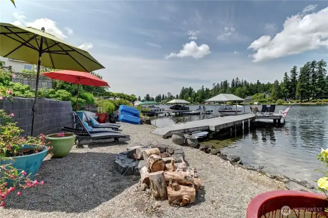 Large Beach area w/ firepit