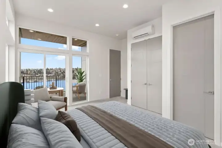 4th floor primary suite. Virtually staged-pic is of similar unit