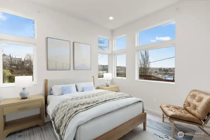 2nd floor primary suite. Virtually staged-pic is of similar unit