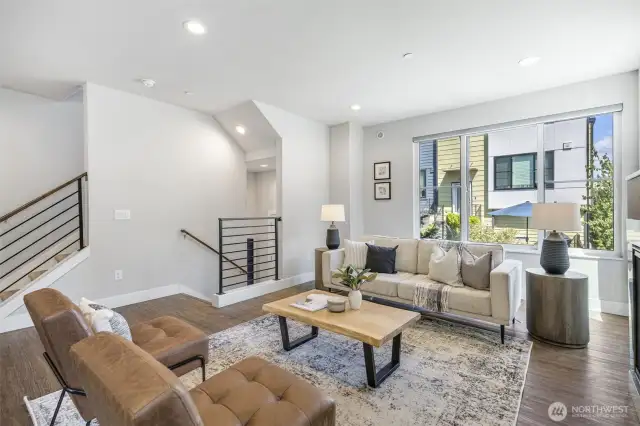 Expansive window provides abundant natural light to the spacious living room