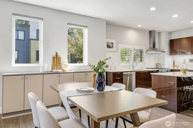 Lots of built in storage and extra counter space