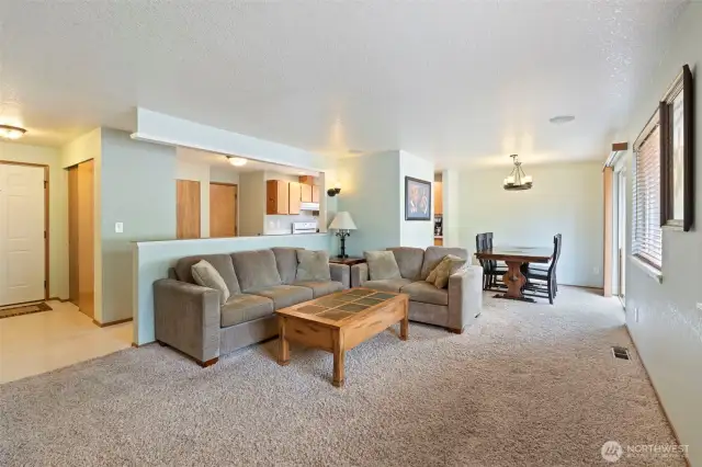 Living room with dining space