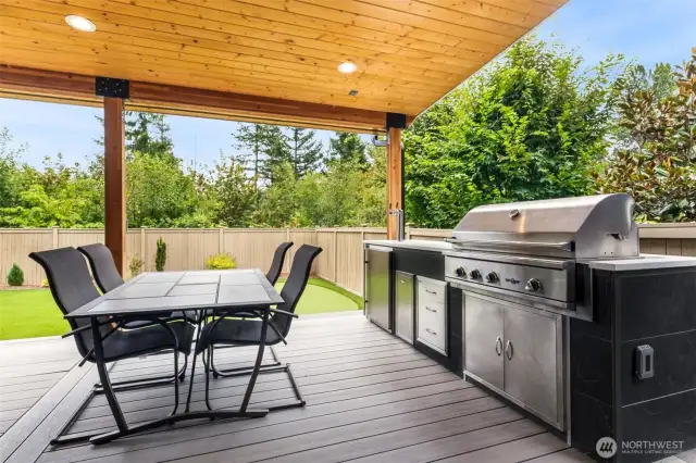 Covered built in kitchen