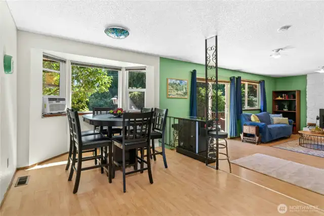 Dining room overlooking the yard.