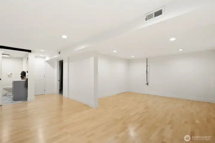 Lower-level area can be a bonus or living room.