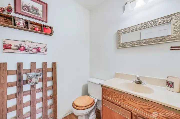 The downstairs bathroom