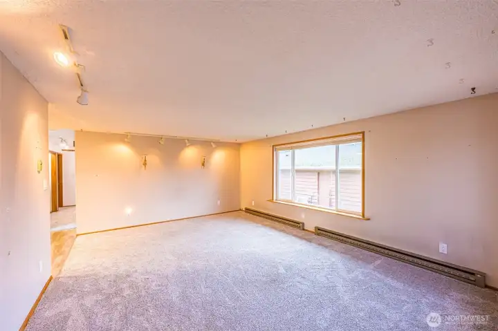 View from the front door. All new windows.