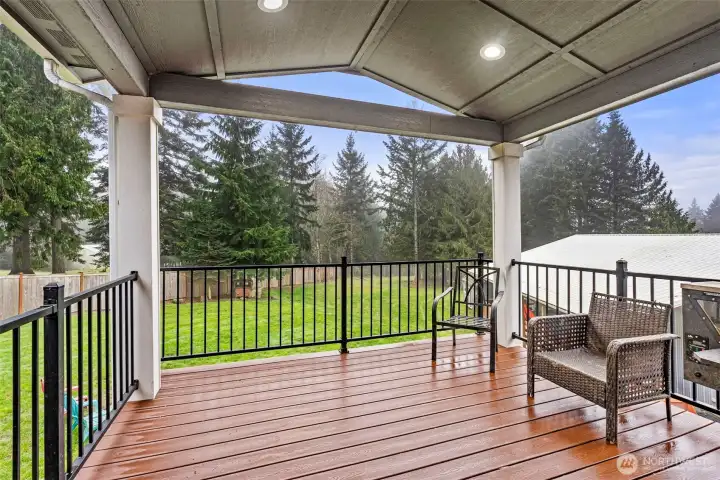Covered deck off kitchen