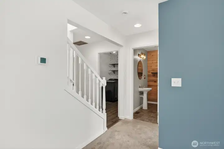 Main Floor !/2 Bathroom and Laundry Room.