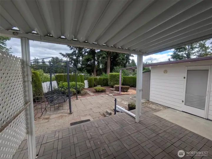 From the primary bedroom - covered deck