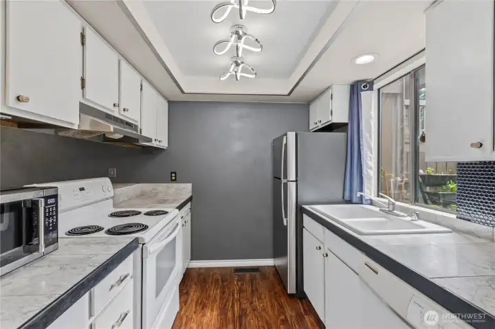 Clean lines, and thoughtful workspace make meal preparation simple and enjoyable.