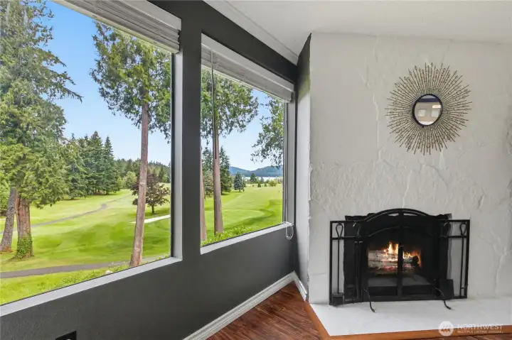 Enjoy beautiful golf course, greenbelt, and territorial views from the comfort of your living room.