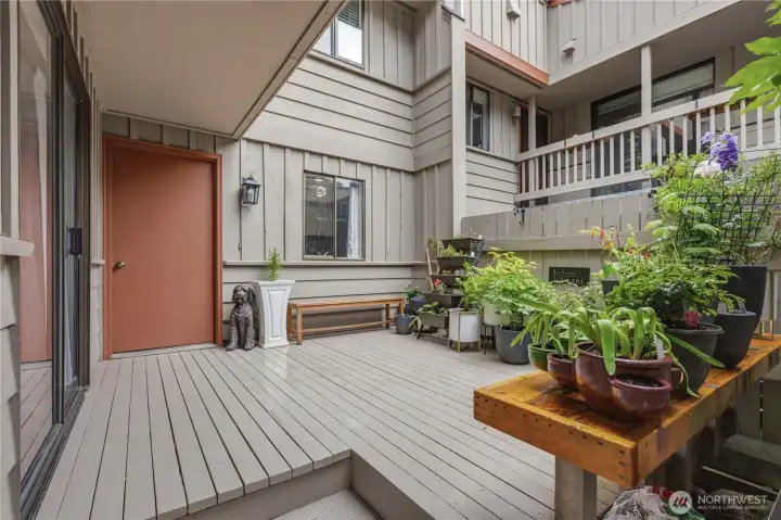 Private spacious courtyard.