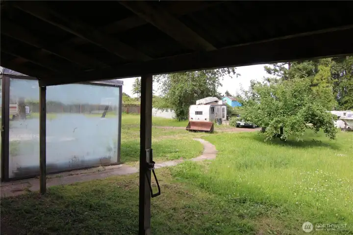Looking out from the entry