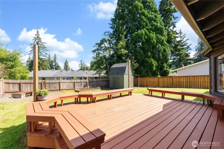 The perfect deck for entertaining and fully enjoying the backyard. The perfect deck for entertaining and fully enjoying the backyard.
