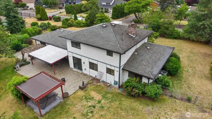 Aerial with Patio & Hot Tub