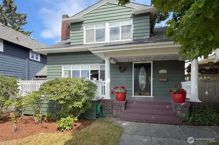 Greeted by your large front porch, great for sitting and just enjoying the moment with a cup of coffee or the sun going down.