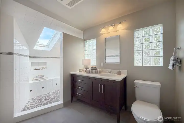 Lovely updated bath on 2nd level.