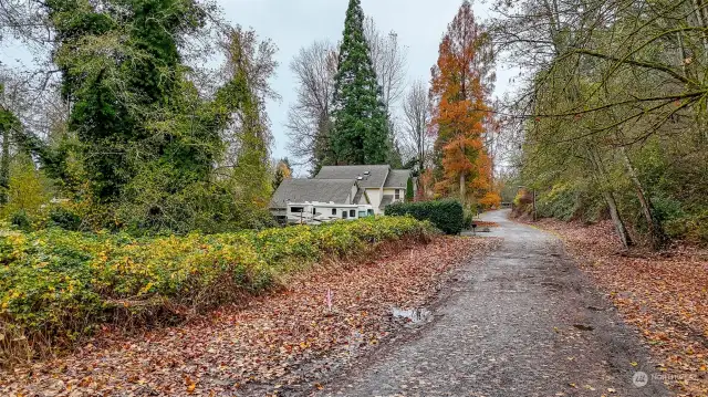 Road in front of lot