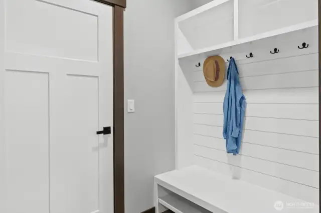 Mudroom garage entrance