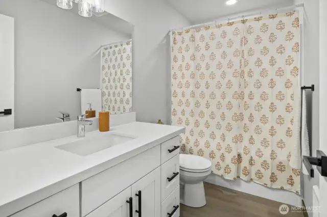 Full bath on upper level