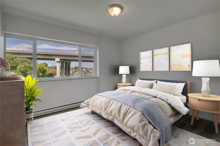 Wake up in the primary bedroom with sweeping views right outside your window.