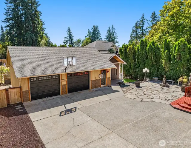 2 bay detached garage/shop located in back of the property.