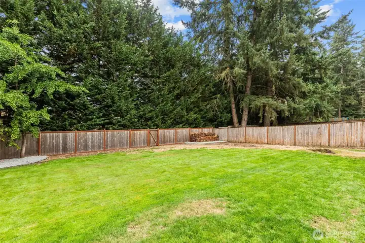Spacious backyard-ready for play, garden, or relaxation.