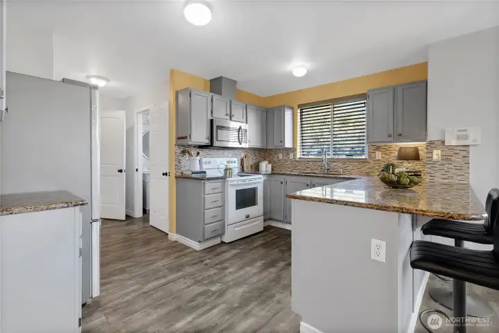 Updated kitchen with tons of counter space