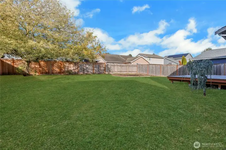 LArge fenced in yard!