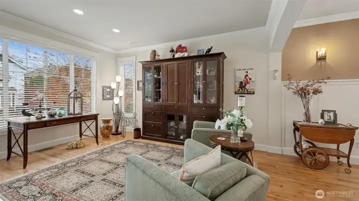 Sun-filled living room featuring abundant natural light