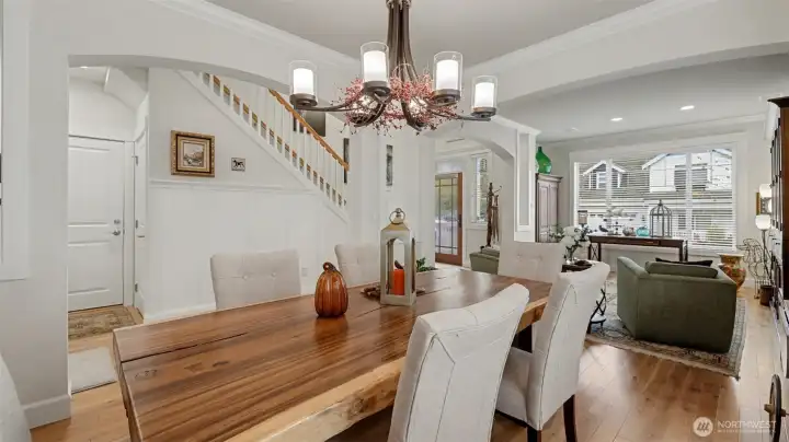 Bright and inviting dining room with an additional window that fills the space with natural light conveniently located just off the living room for effortless gatherings!