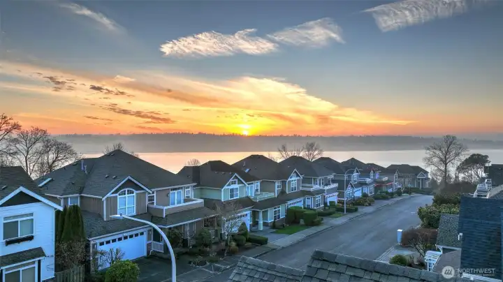 Beautiful sunset views - minutes from walking trails, waterfront parks, shopping, restaurants, theaters, the Eastside and more!