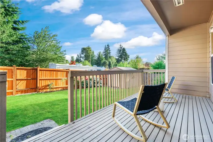 South-facing backyard