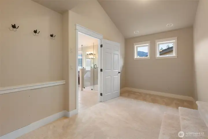 The primary closet, a blank slate, ready for your design.