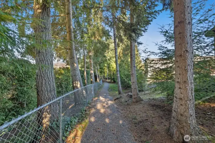Walking trails right behind the home!