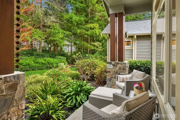 Charming, covered, front porch.