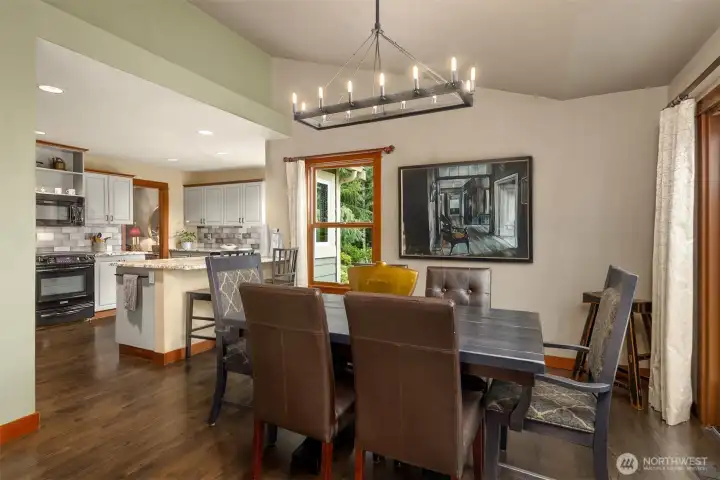 Dining room perfectly located off the kitchen and adjoining the living room.