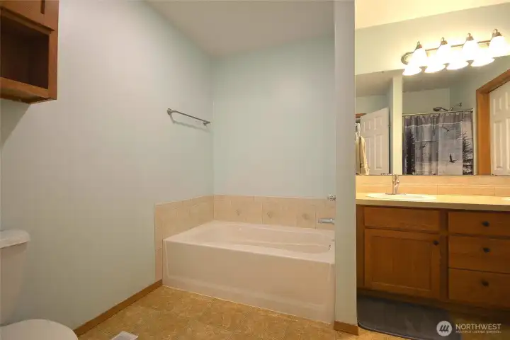 Beautiful 5-piece primary bath designed for everyday comfort and a spa-like feel.