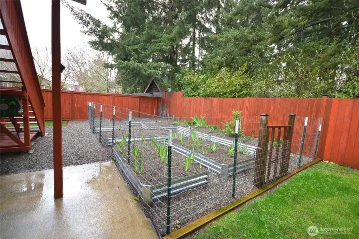 Alternate view highlighting the vibrant, well-maintained garden area