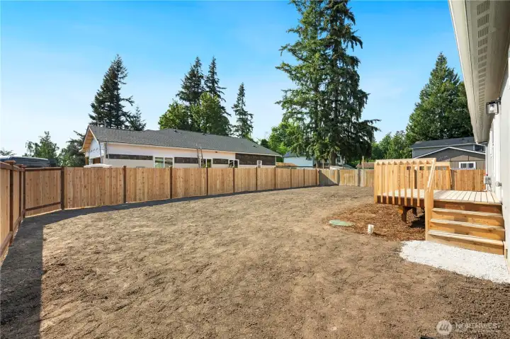 Backyard to be hydroseeded for lush grass