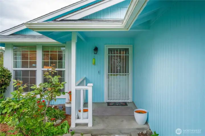 Welcoming covered front porch