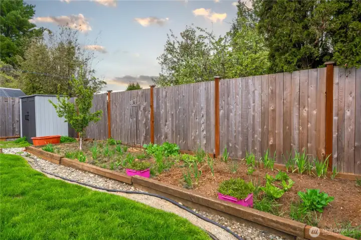 You can plant your favorite vegetables and flowers.