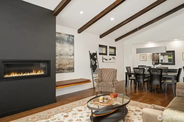 Dining room connected to living room