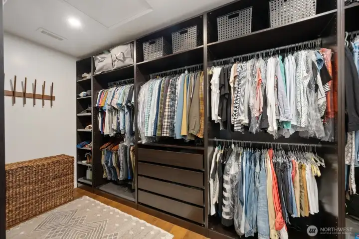 Primary ensuite walk-in closet