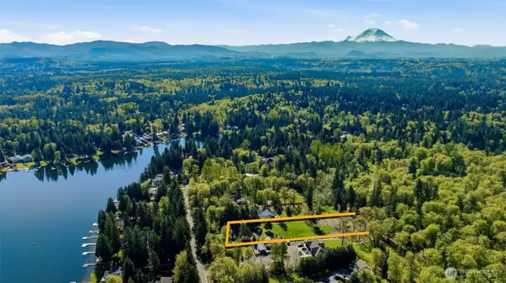 Right across from Lake Mortong Property lines are apx