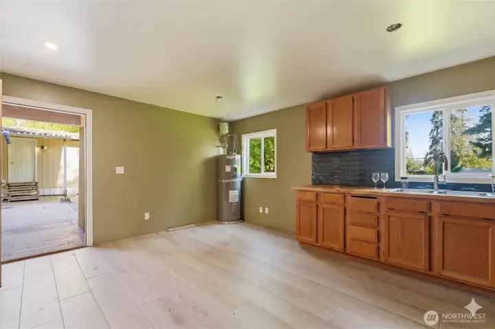 Downstairs finished room in outbuilding
