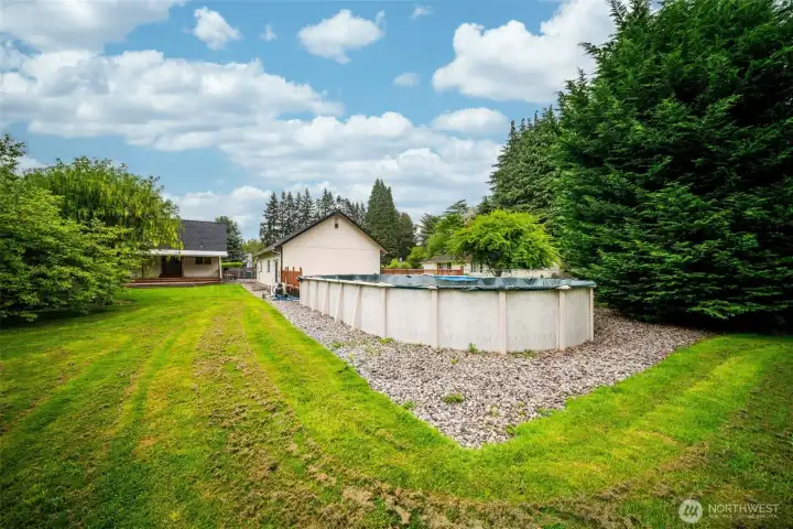 The pool has been professionally maintained and has its own heat pump system. Great for summer parties!